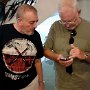 Mick & Chris checking the phone.